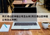 荷兰港口区块链公司怎么样[荷兰港口区块链公司怎么样啊]